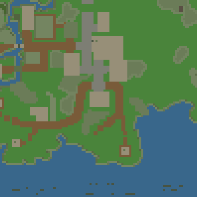 Mini mapa real da região do templo de Rookgaard